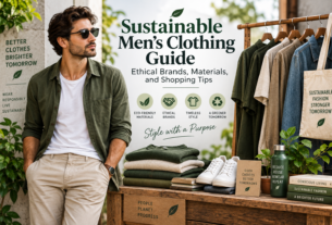 Sustainable men’s clothing featuring eco-friendly fashion and ethical wardrobe choices